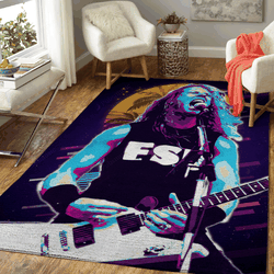 James Alan Hetfield Artwork Music Synthwave 80S Art For Fans Area Rug Living Room Carpet Rug Regtangle Carpet Floor Decor Home Decor