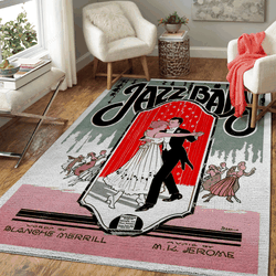 Jazz Baby Sheet Music 1919 Music And Dancing Art For Fans Area Rug Living Room Carpet Rug Regtangle Carpet Floor Decor Home Decor