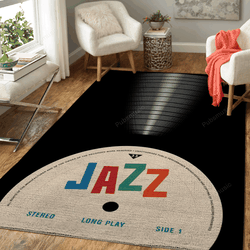 Jazz Vinyl Music Art For Fans Area Rug Living Room Carpet Rug Regtangle Carpet Floor Decor Home Decor