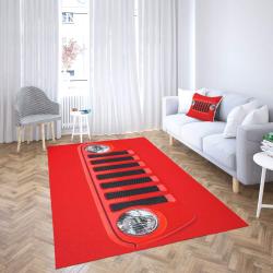 Jeep Area Rug Red Living Room Carpet Rug Regtangle Carpet Floor Decor Home Decor