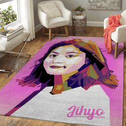 Jihyo Twice Music Art For Fans Area Rug Living Room Carpet Rug Regtangle Carpet Floor Decor Home Decor