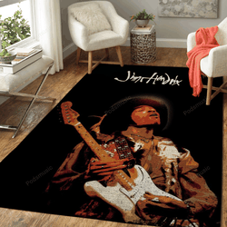 Jimi Guitar Music Art For Fans Area Rug Living Room Carpet Rug Regtangle Carpet Floor Decor Home Decor
