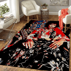 Jimi Hendrix Cool Moment 2 Music Legend Art For Fans Area Rug Living Room Carpet Rug Regtangle Carpet Floor Decor Home Decor