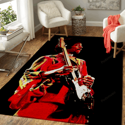 Jimi Hendrix Guitar 3 Music Legend Art For Fans Area Rug Living Room Carpet Rug Regtangle Carpet Floor Decor Home Decor