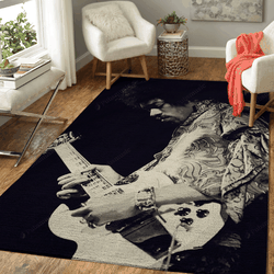 Jimi Hendrix In Concert Music Artist Art For Fans Area Rug Living Room Carpet Rug Regtangle Carpet Floor Decor Home Decor