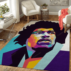 Jimi Hendrix Music Legend Art For Fans Area Rug Living Room Carpet Rug Regtangle Carpet Floor Decor Home Decor