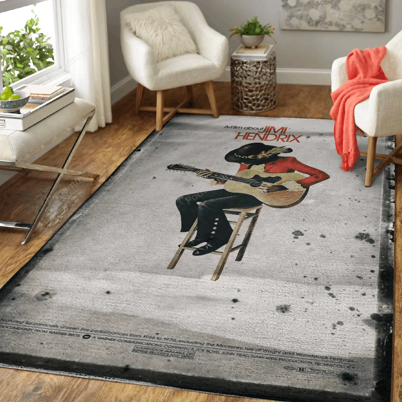 Jimi Hendrix Music Vintage Artwork Art For Fans Area Rug Living Room Carpet Rug Regtangle Carpet Floor Decor Home Decor