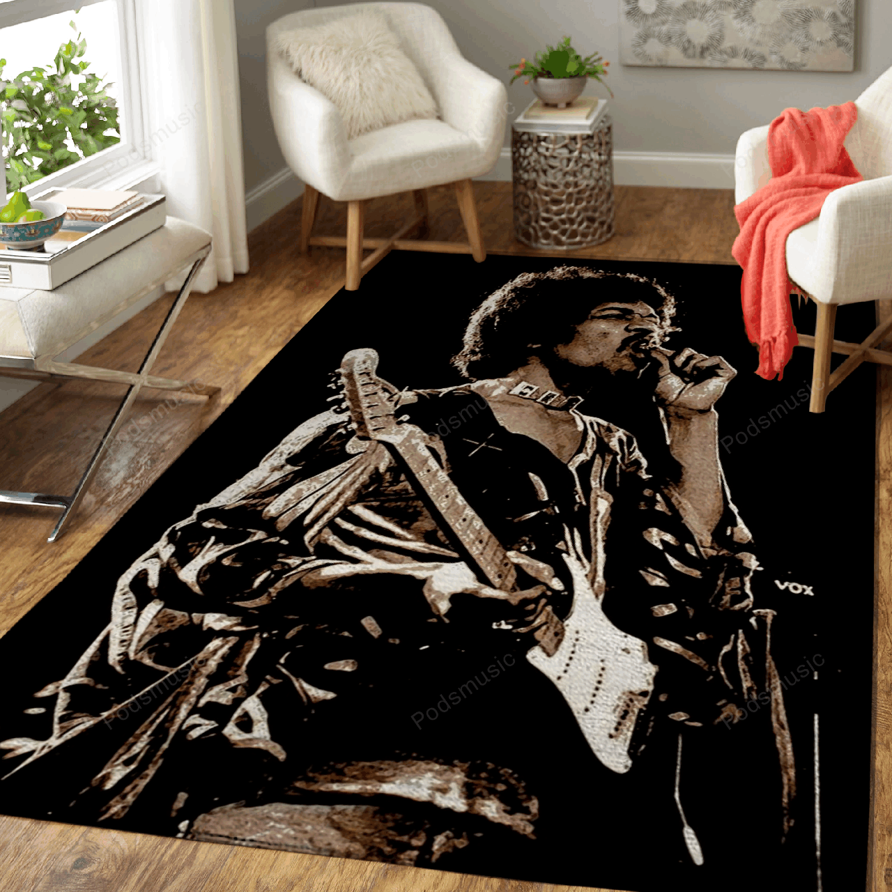 Jimi Hendrix Show Stylw Music Legend Art For Fans Area Rug Living Room Carpet Rug Regtangle Carpet Floor Decor Home Decor
