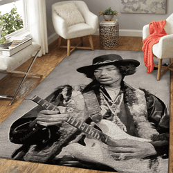Jimi Music Guitarist Jimi Hendrix Art For Fans Area Rug Living Room Carpet Rug Regtangle Carpet Floor Decor Home Decor