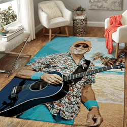 Jimmy Buffett In Beach Music Art For Fans Area Rug Living Room Carpet Rug Regtangle Carpet Floor Decor Home Decor