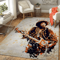 Jimmy Hendrix Music Painting Art For Fans Area Rug Living Room Carpet Rug Regtangle Carpet Floor Decor Home Decor