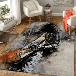 Jimmy Page Music World Art For Fans Area Rug Living Room Carpet Rug Regtangle Carpet Floor Decor Home Decor