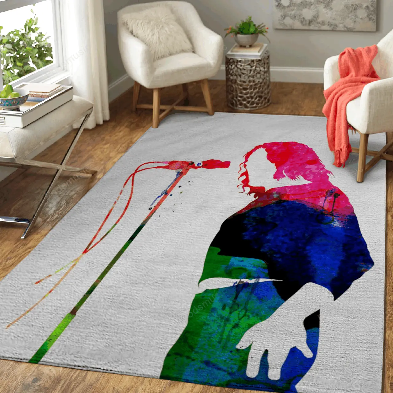 Joe Cocker Watercolor Music Legends Art For Fans Area Rug Living Room Carpet Rug Regtangle Carpet Floor Decor Home Decor