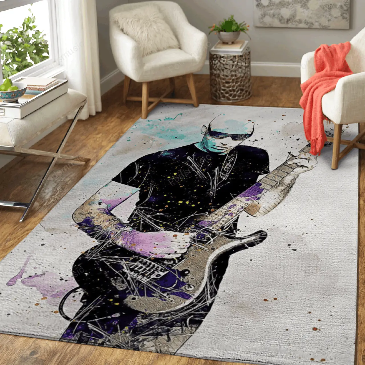 Joesatriani Music Artwork Art For Fans Area Rug Living Room Carpet Rug Regtangle Carpet Floor Decor Home Decor