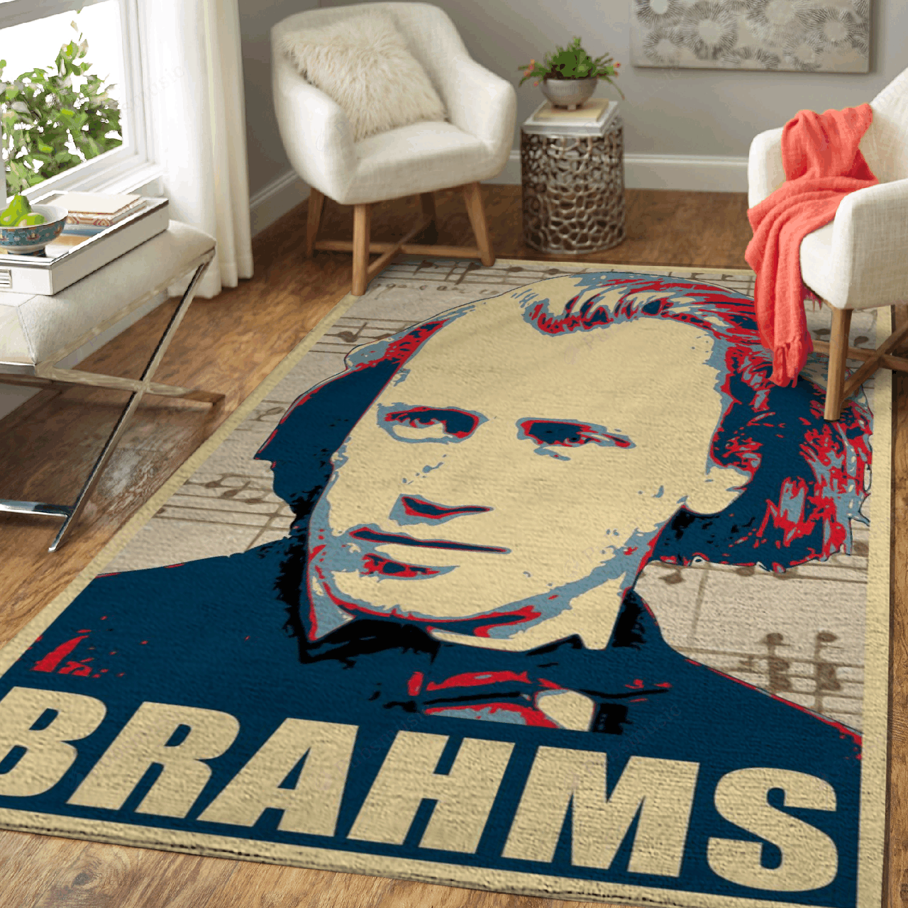 Johannes Brahms Music Art For Fans Area Rug Living Room Carpet Rug Regtangle Carpet Floor Decor Home Decor