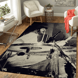 John Bonham And Drum Music Artist Art For Fans Area Rug Living Room Carpet Rug Regtangle Carpet Floor Decor Home Decor