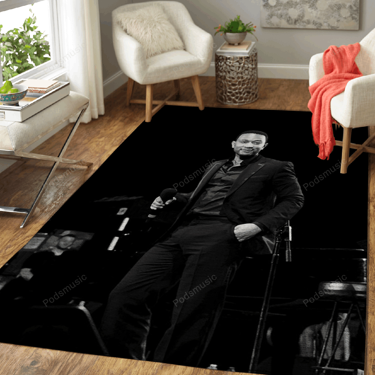 John Legend 1 Music Art For Fans Area Rug Living Room Carpet Rug Regtangle Carpet Floor Decor Home Decor