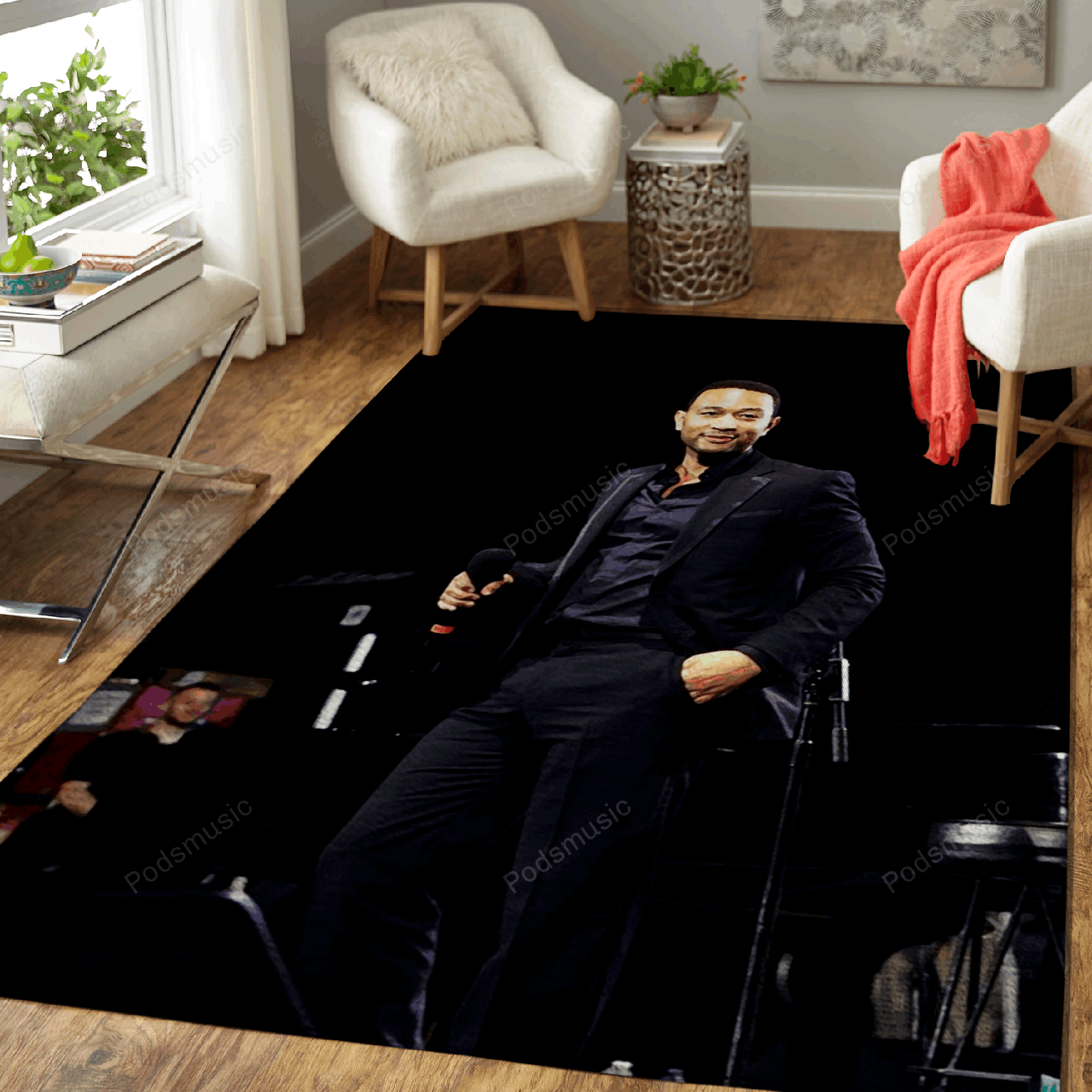 John Legend 3 Music Art For Fans Area Rug Living Room Carpet Rug Regtangle Carpet Floor Decor Home Decor