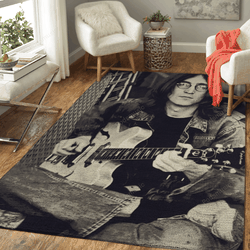 John Lennon Play Guitar Music Artist Art For Fans Area Rug Living Room Carpet Rug Regtangle Carpet Floor Decor Home Decor