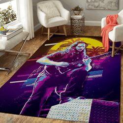 John Petrucci 80S Artwork Music Synthwave 80S Art For Fans Area Rug Living Room Carpet Rug Regtangle Carpet Floor Decor Home Decor