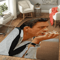 Johnny Cash American Singer Art Area Rug Area Rug Living Room Carpet Rug Regtangle Carpet Floor Decor Home Decor