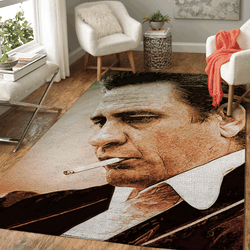 Johnny Cash American Singer Art For Fans Area Rug Area Rug Living Room Carpet Rug Regtangle Carpet Floor Decor Home Decor