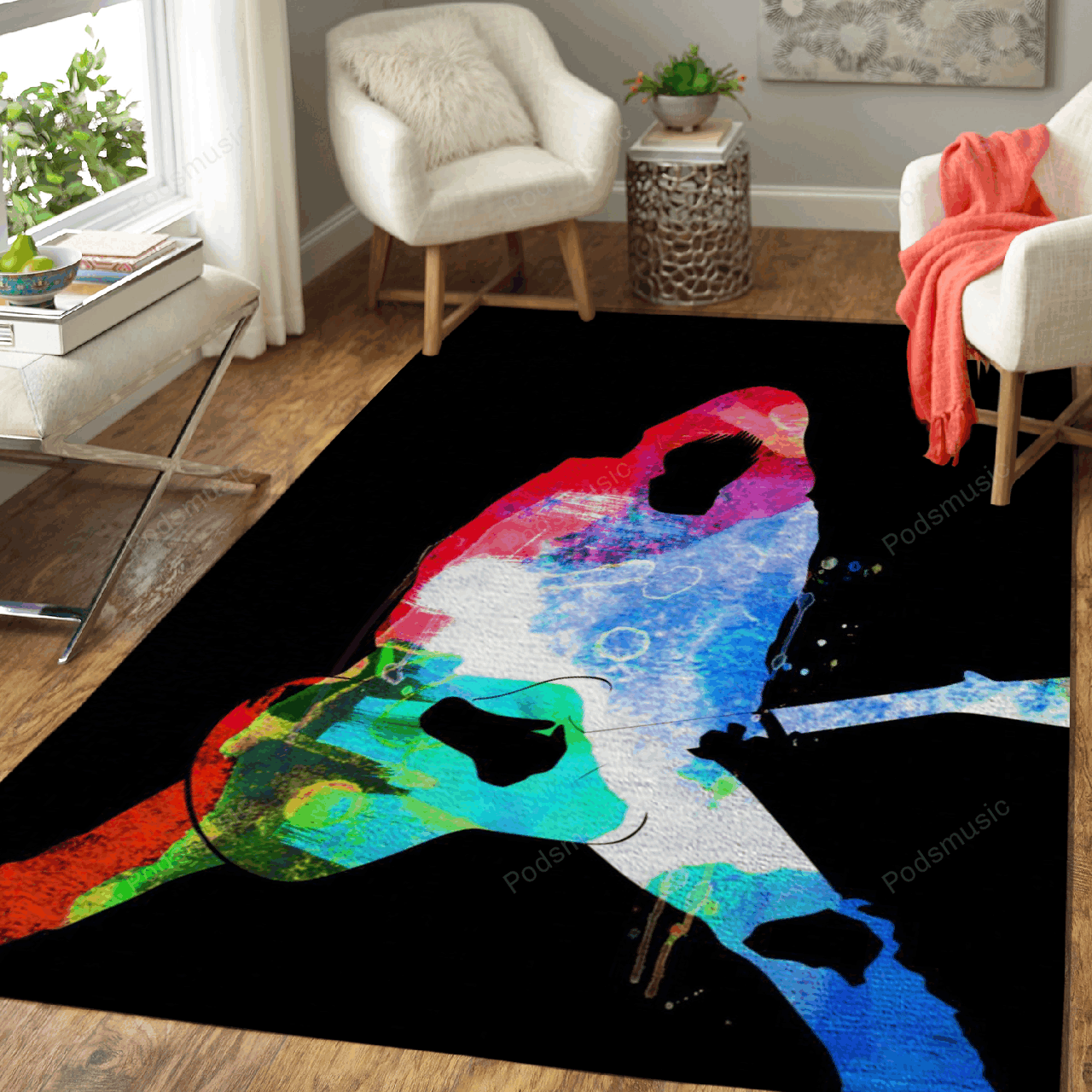 Johnny Ramone Music Legends On Stage Art For Fans Area Rug Living Room Carpet Rug Regtangle Carpet Floor Decor Home Decor