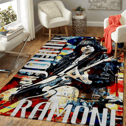 Johnny Ramone Music Parade Art For Fans Area Rug Living Room Carpet Rug Regtangle Carpet Floor Decor Home Decor
