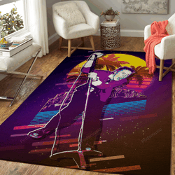 Johnny Rotten 80S Artwork Music Synthwave 80S Art For Fans Area Rug Living Room Carpet Rug Regtangle Carpet Floor Decor Home Decor