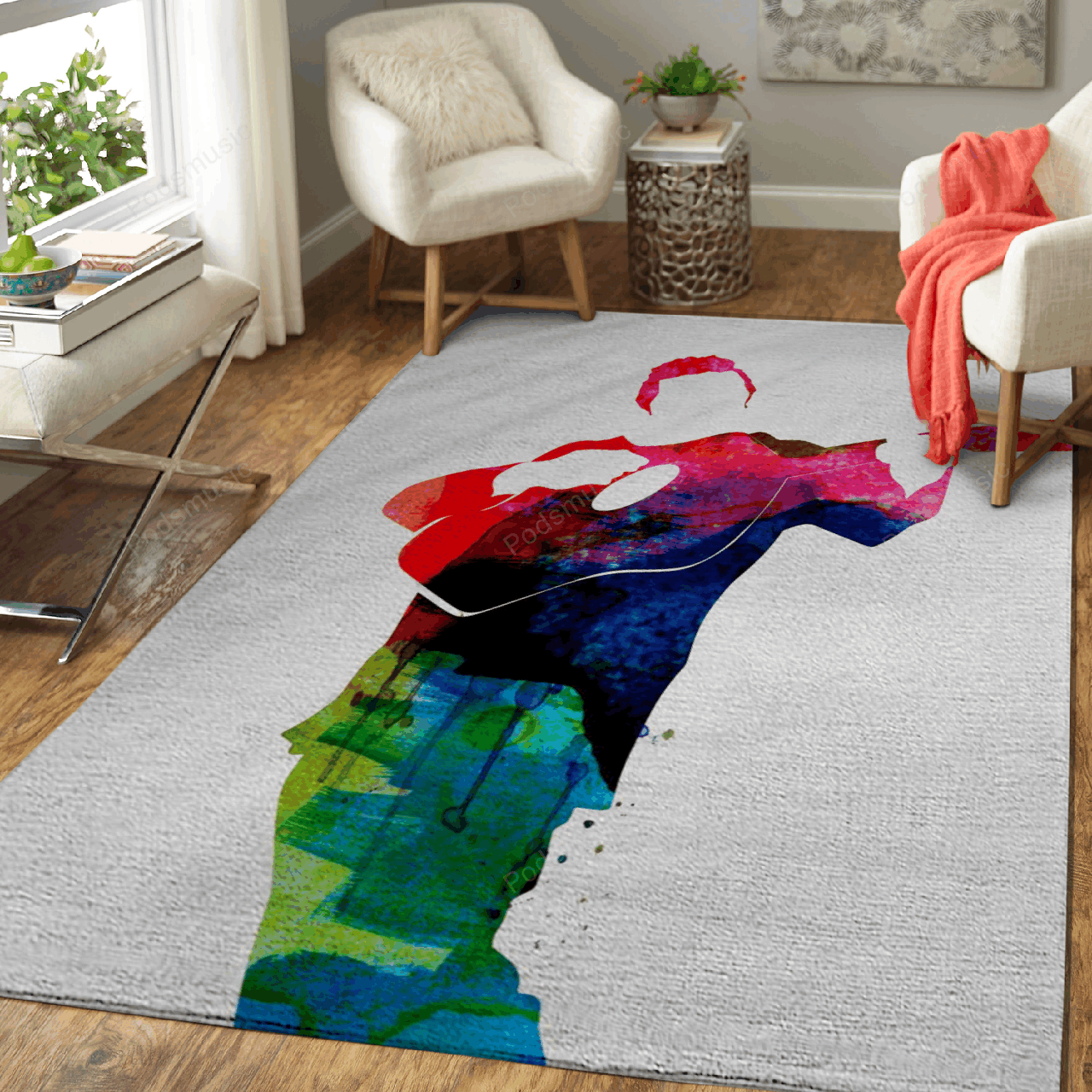 Johnny Watercolor Music Legends Art For Fans Area Rug Living Room Carpet Rug Regtangle Carpet Floor Decor Home Decor