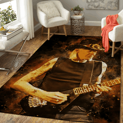 Johnny Winter Music World Art For Fans Area Rug Living Room Carpet Rug Regtangle Carpet Floor Decor Home Decor