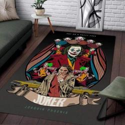 Joker Area Rug Living Room Rug Home Decor Joaquin Phoenix Movie Home Decor
