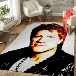 Jon Bon Jovi Bon Jovi American Band Members Art For Fans Area Rug Rug Regtangle Carpet Floor Decor Home Decor