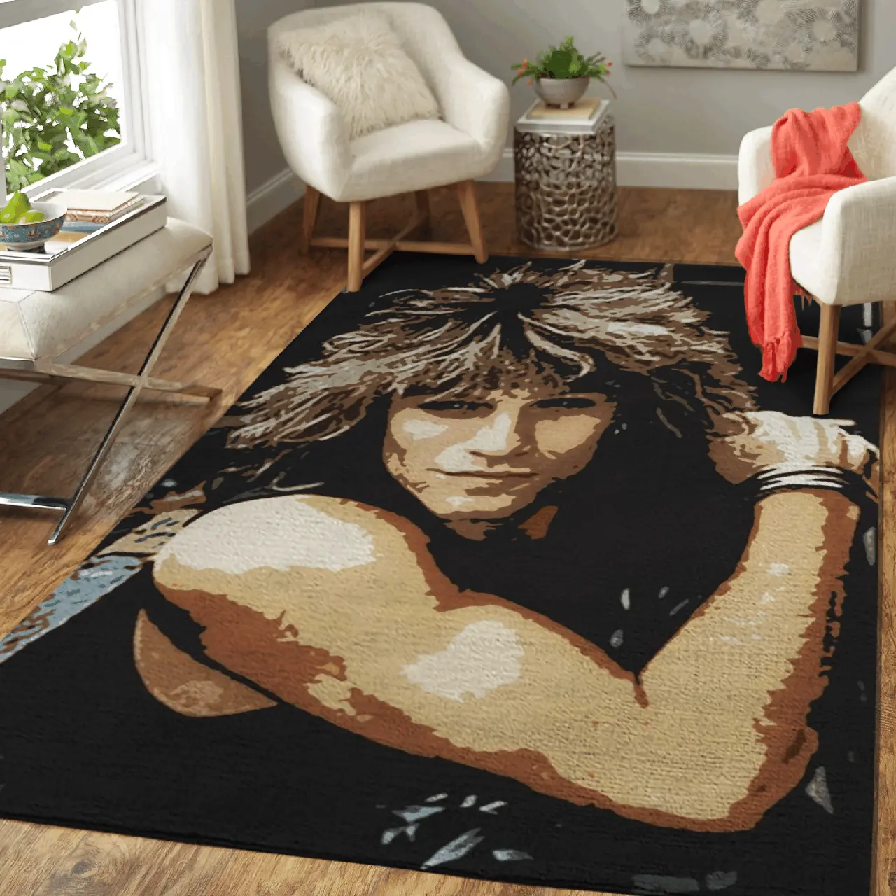 Jon Bon Jovi Bon Jovi Rock Band Art For Fans Area Rug Area Rug Living Room Carpet Rug Regtangle Carpet Floor Decor Home Decor