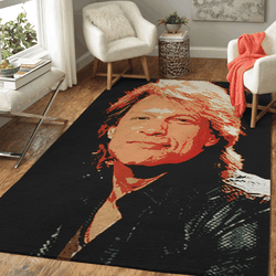 Jon Bon Jovi Bon Jovi Rock Band Pop Art Area Rug Area Rug Living Room Carpet Rug Regtangle Carpet Floor Decor Home Decor