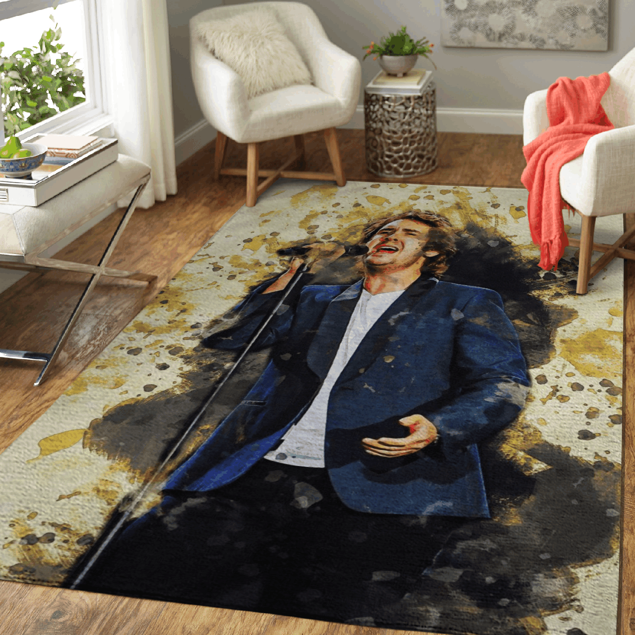 Josh Groban American Singer Art For Fans Area Rug Area Rug Living Room Carpet Rug Regtangle Carpet Floor Decor Home Decor