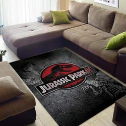 Jurassic Park Art Area Rug Living Room Rug Home Decor Home Decor Bedroom Living Room Decor