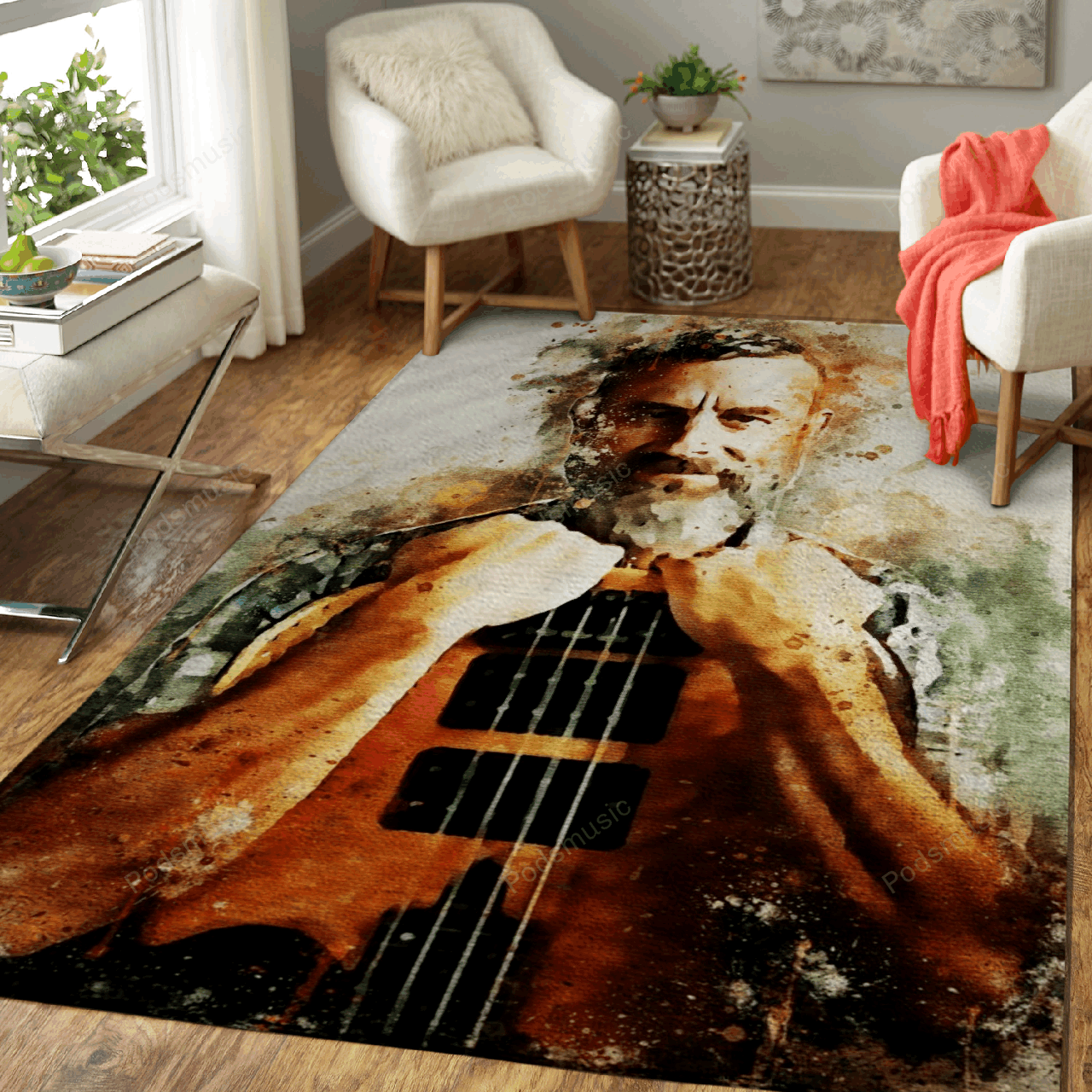Justin Chancellor Music World Art For Fans Area Rug Living Room Carpet Rug Regtangle Carpet Floor Decor Home Decor