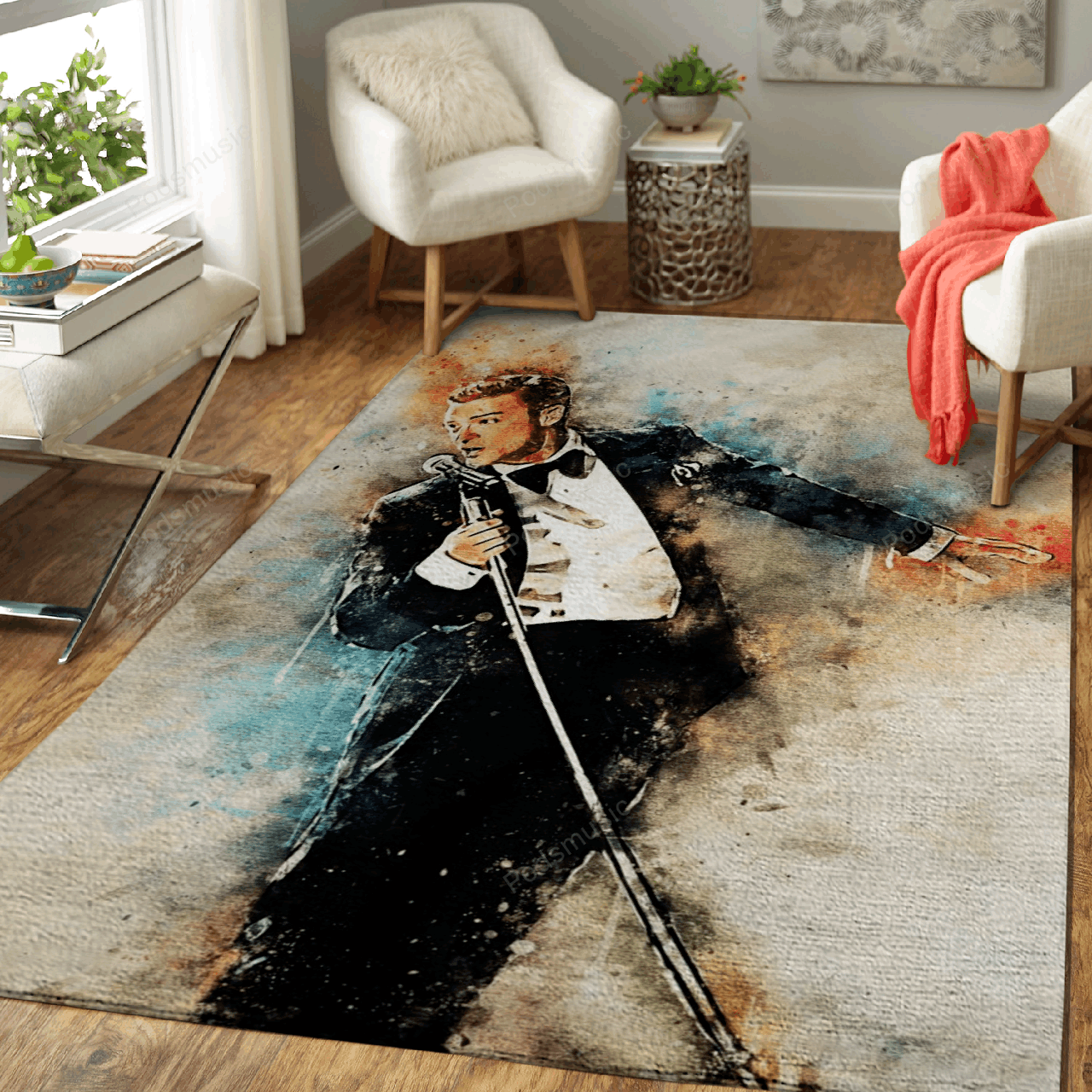 Justin Timberlake Music World Art For Fans Area Rug Living Room Carpet Rug Regtangle Carpet Floor Decor Home Decor