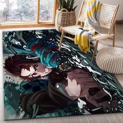 Kamado Tanjiro Demon Slayer Anime 2 Area Rug Living Room And Bed Room Rug Rug Regtangle Carpet Floor Decor Home Decor
