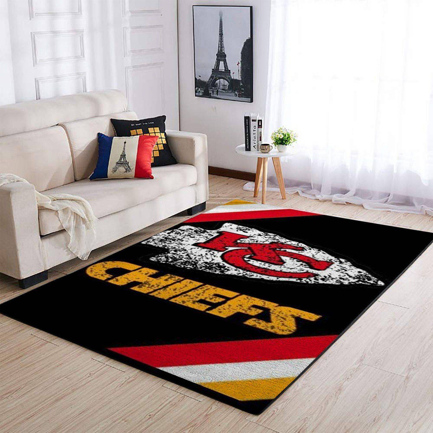 Kansas City Chiefs Nfl Football Living Room Home Rug Regtangle Carpet V5059