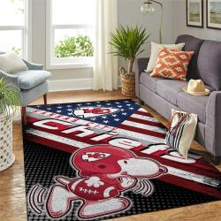 Kansas City Chiefs Nfl Area Rugs American Flag Snoopy Living Room Carpet
