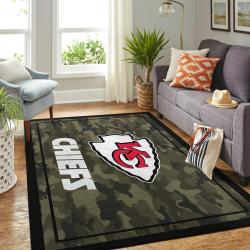 Kansas City Chiefs Nfl Area Rugs Camo Style Living Room Carpet