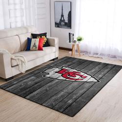 Kansas City Chiefs Nfl Area Rugs Football Living Room Carpet Wooden Home Rug