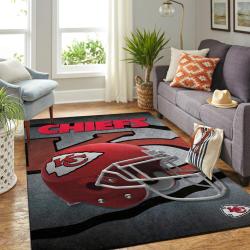 Kansas City Chiefs Nfl Helmet Living Room Carpet Sports Rug Regtangle Carpet
