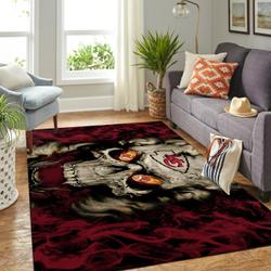 Kansas City Chiefs Nfl Rugs Skull Style Living Room Regtangle Carpet