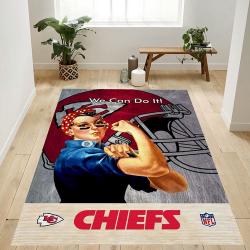 Kansas City Chiefs Nfl Logo Area Rug For Gift Living Room Rug Home Dec