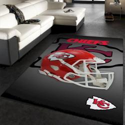 Kansas City Chiefs Nfl Team Logo Helmet Rug Room Carpet Custom Area Fl
