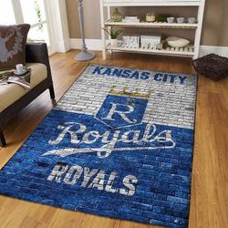 Kansas City Royals Mlb Baseball Area Rug Baseball Rug Regtangle Carpet V8377