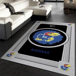 Kansas Jayhawks Ncaa Team Logo Nice Gift Home Decor Rectangle Area Rug